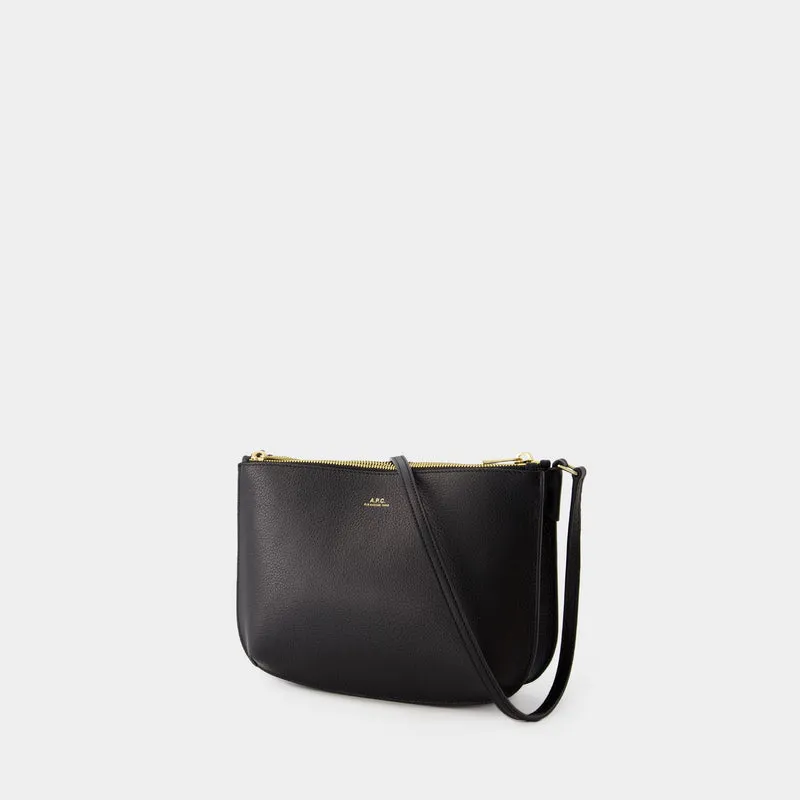 Sarah Crossbody - A.P.C. - Leather - Black