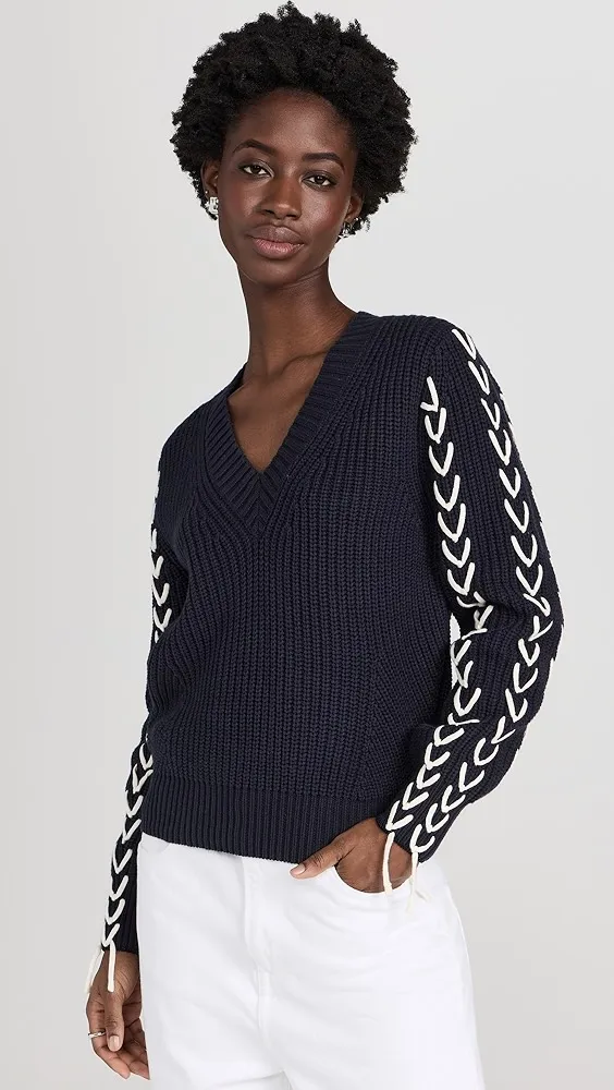 Scotch & Soda   Laced Up Sleeve Pullover 