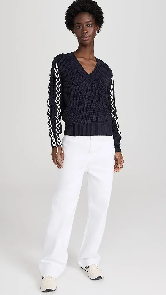 Scotch & Soda   Laced Up Sleeve Pullover 