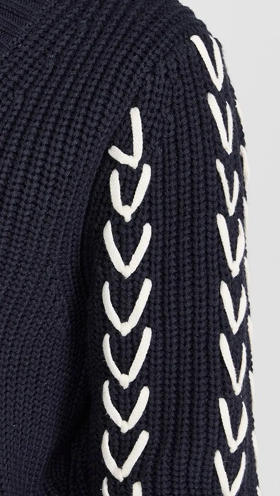 Scotch & Soda   Laced Up Sleeve Pullover 