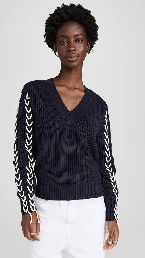 Scotch & Soda   Laced Up Sleeve Pullover 