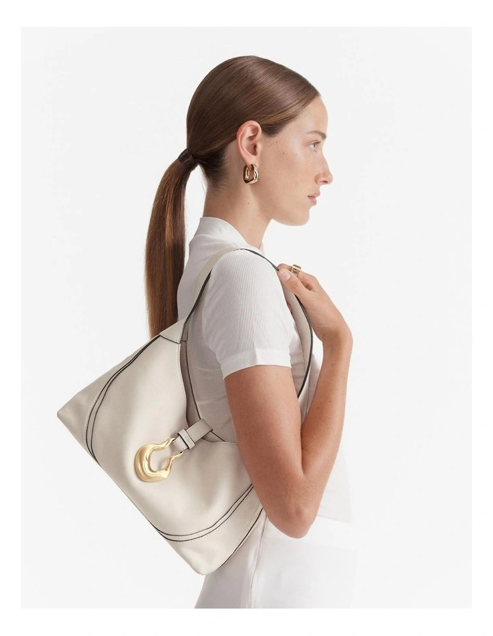 Shield Shoulder Bag in Ivory