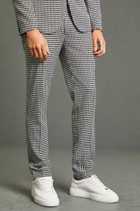 Skinny Houndstooth Suit Trousers