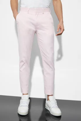 Skinny Linen Crop Suit Trousers