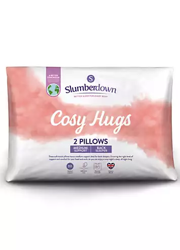 Slumberdown Cosy Hugs Medium Support Pair of Pillows | Kaleidoscope