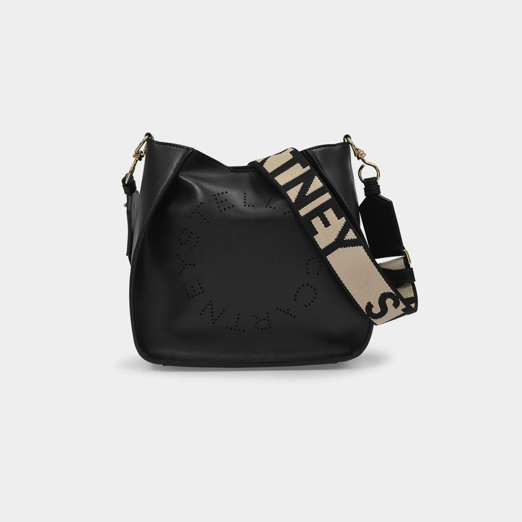 Stella McCartney  Logo Mini Crossbody - Stella Mccartney -  Black - Leather Vegan