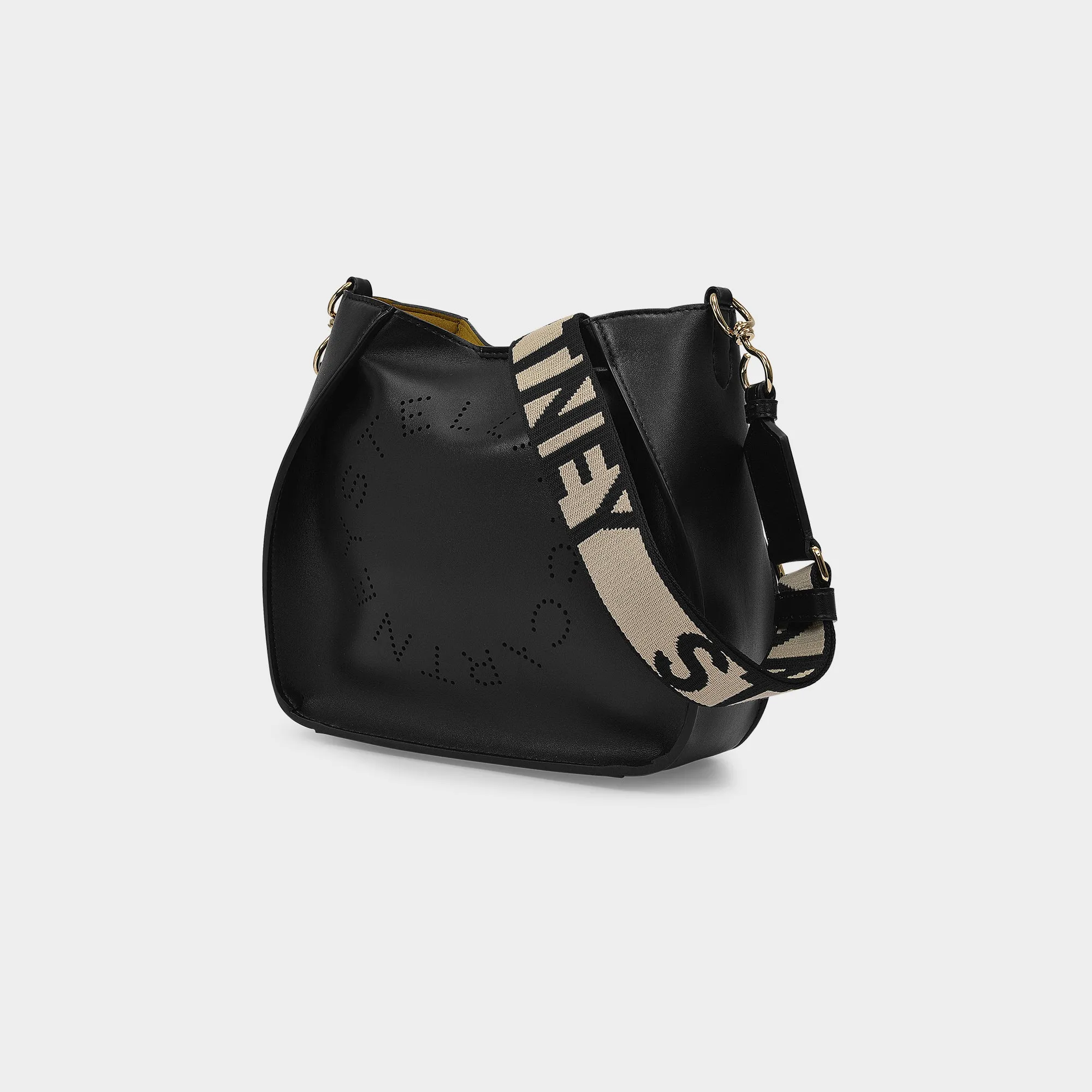 Stella McCartney  Logo Mini Crossbody - Stella Mccartney -  Black - Leather Vegan