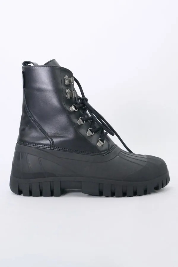 Stutterheim Leather Patrol Boot - Black