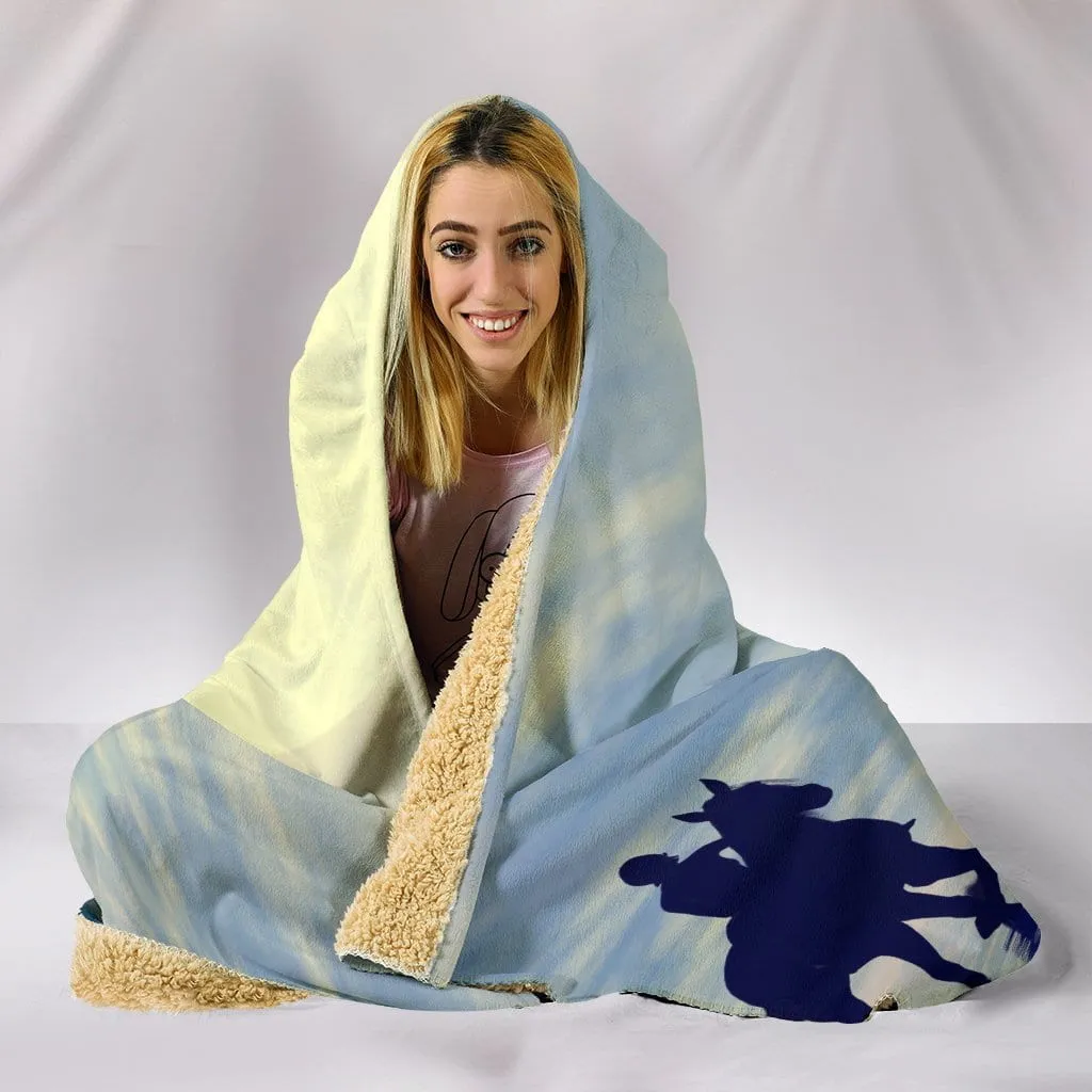 Sunset Horse Hooded Blanket