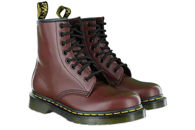 Unisex Dr. Martens 1460 Cherry Red Leather Slip-Resistant Low Boot