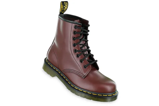 Unisex Dr. Martens 1460 Cherry Red Leather Slip-Resistant Low Boot