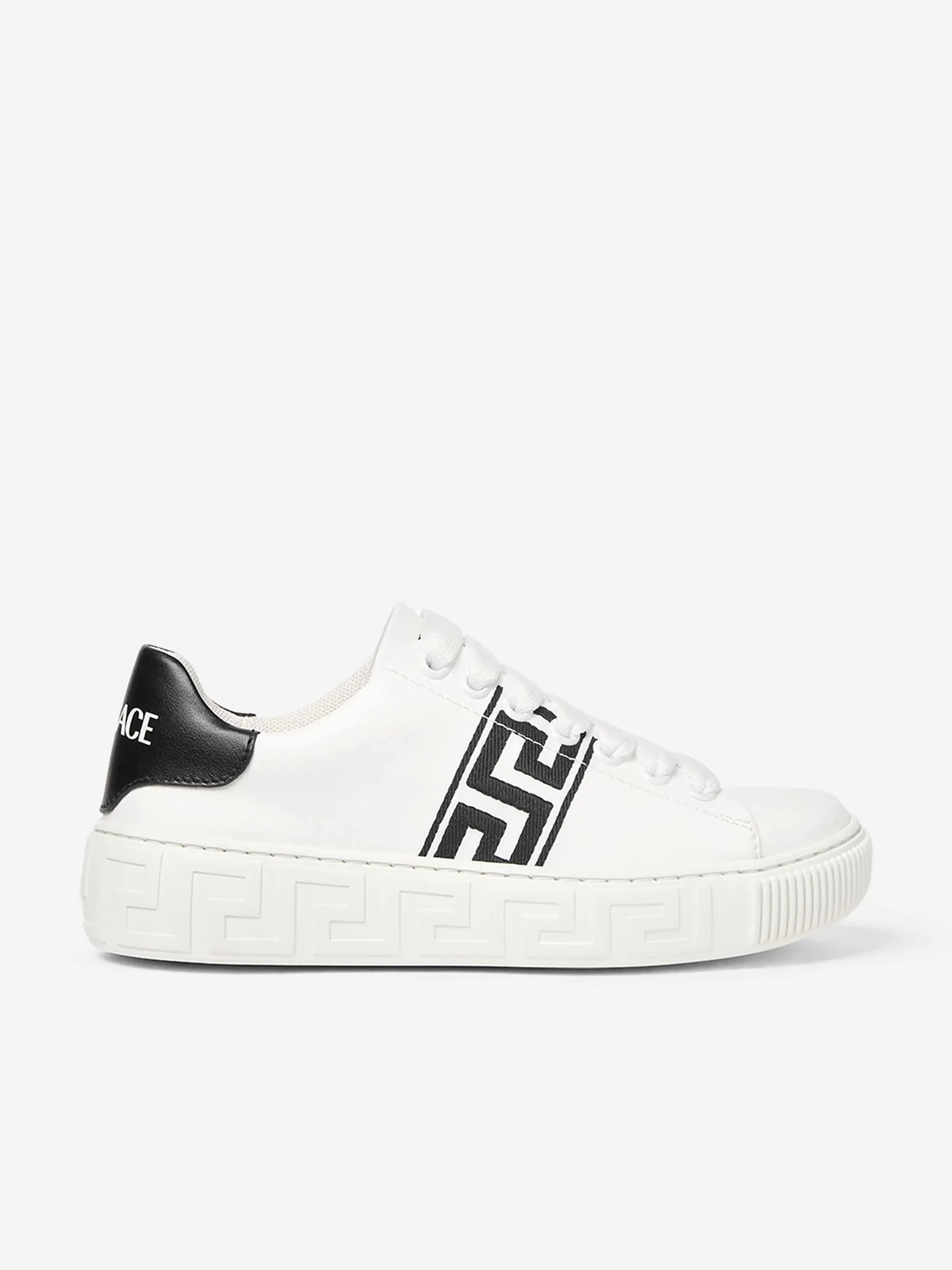 Versace Kids La Greca Low Top Trainers in White