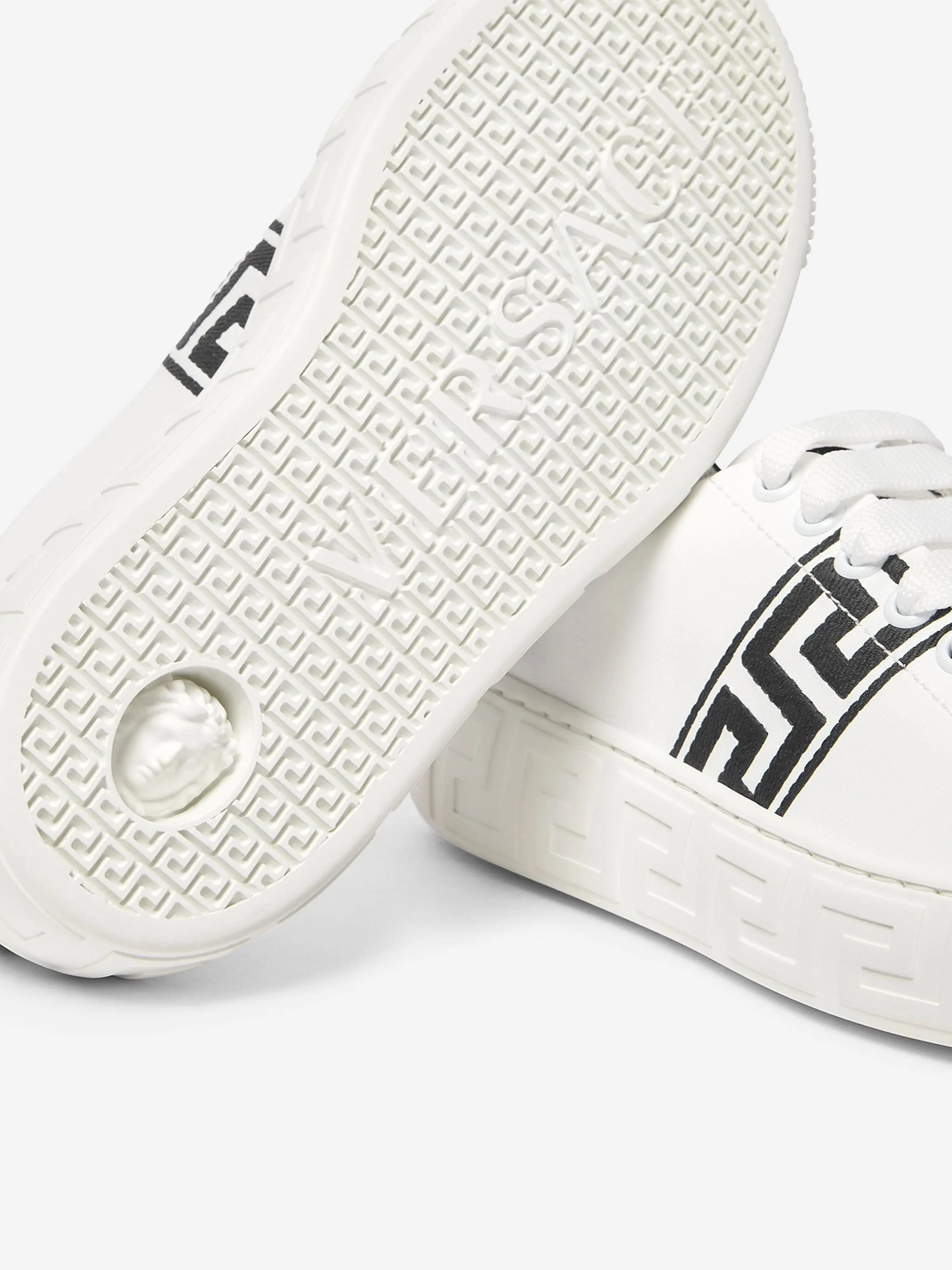 Versace Kids La Greca Low Top Trainers in White