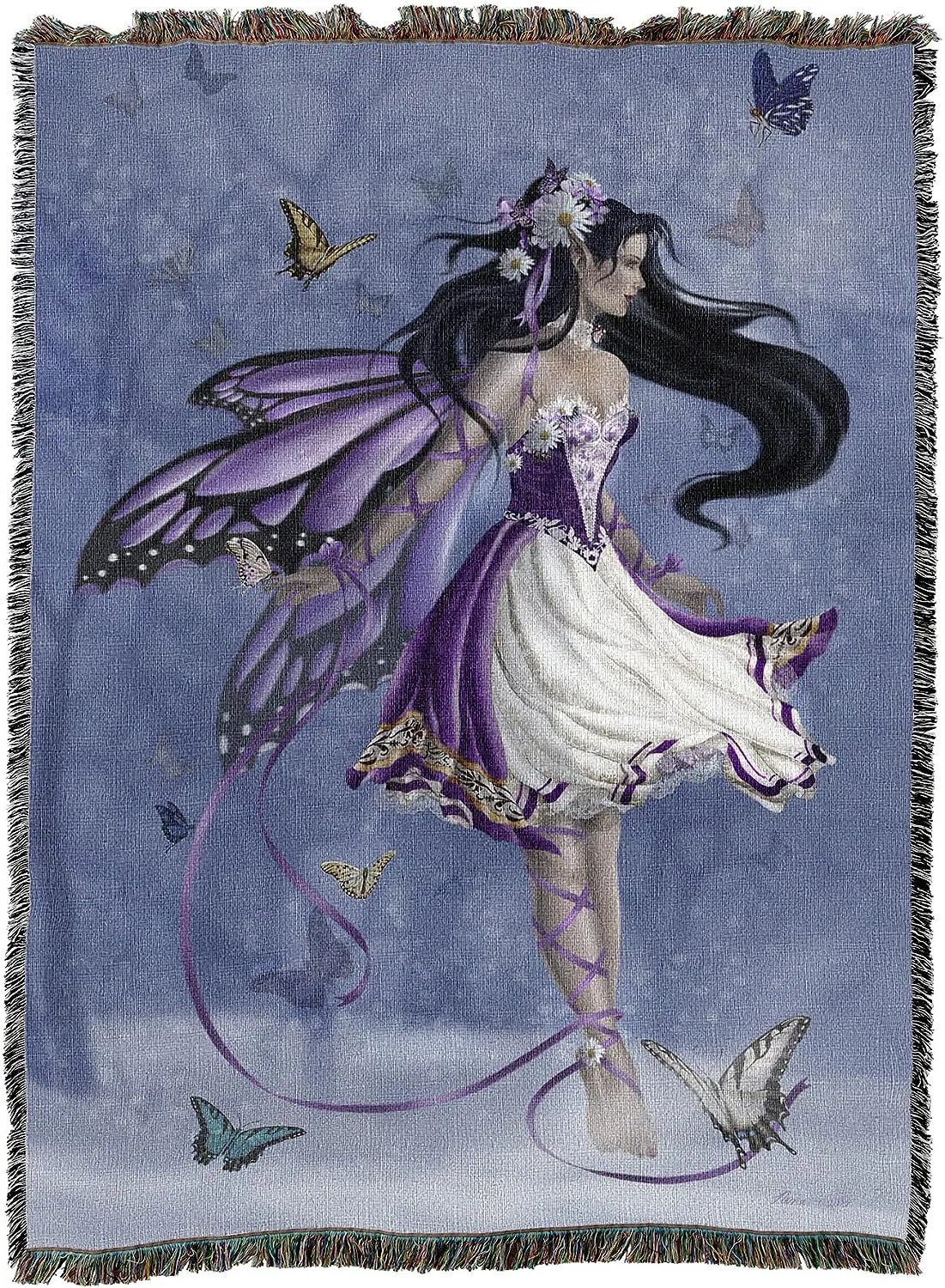 Violet Melody Fairy Tapestry Blanket