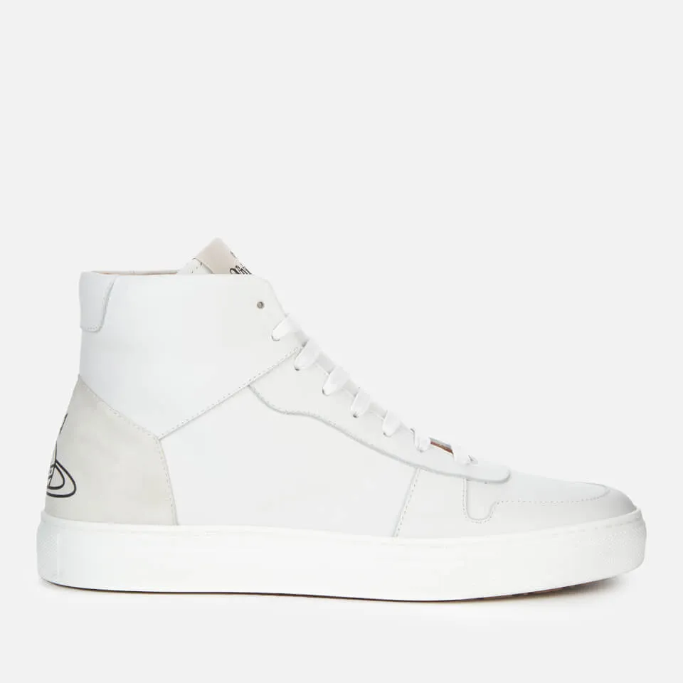 Vivienne Westwood Women's Apollo Leather Hi-Top Trainers - White - UK 3 | Coggles