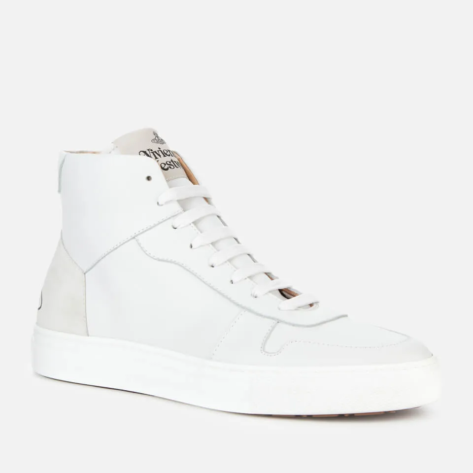 Vivienne Westwood Women's Apollo Leather Hi-Top Trainers - White - UK 3 | Coggles