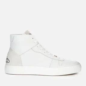 Vivienne Westwood Women's Apollo Leather Hi-Top Trainers - White - UK 3 | Coggles