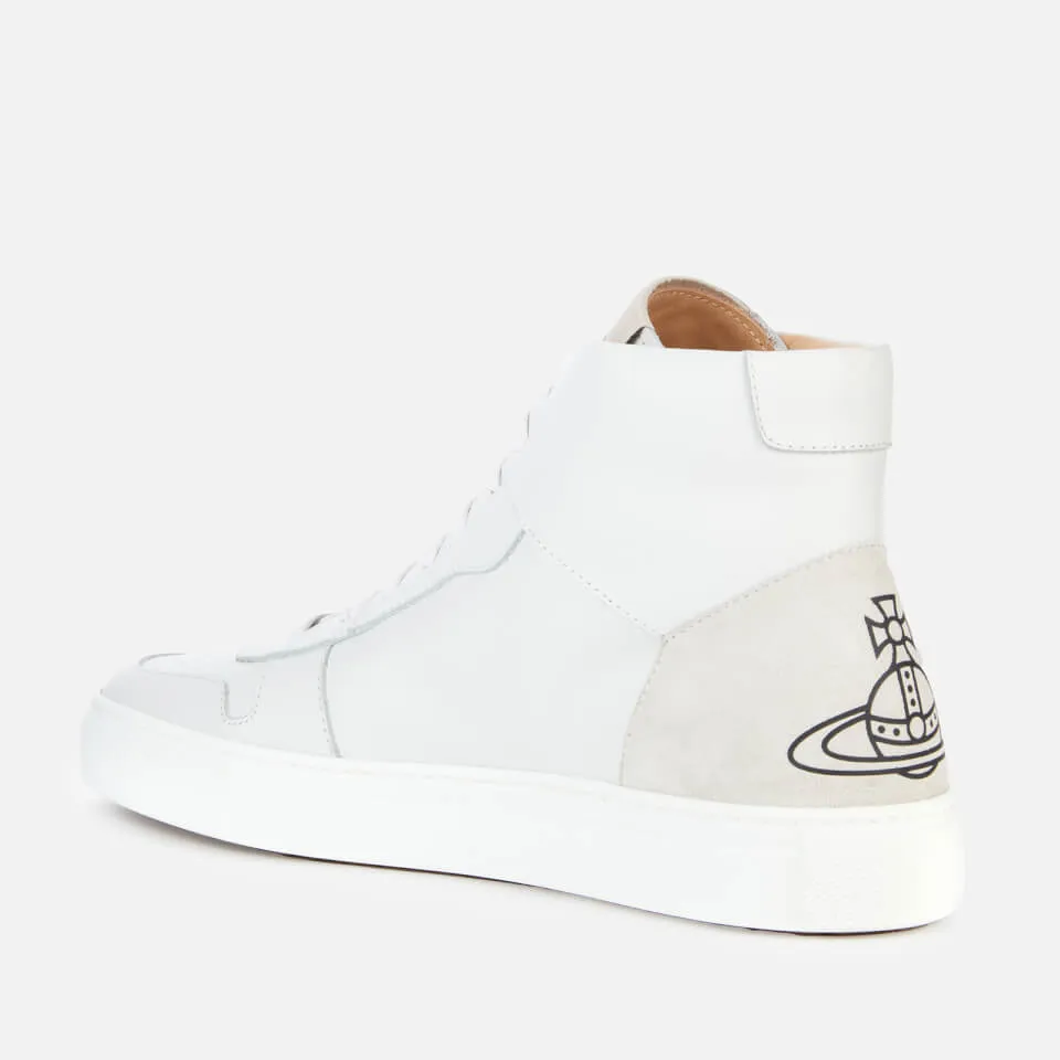 Vivienne Westwood Women's Apollo Leather Hi-Top Trainers - White - UK 3 | Coggles