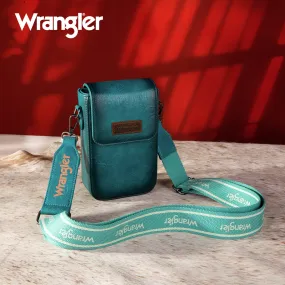 WG118-204  Wrangler Crossbody Cell Phone Purse With Back Card Slots - Turquoise