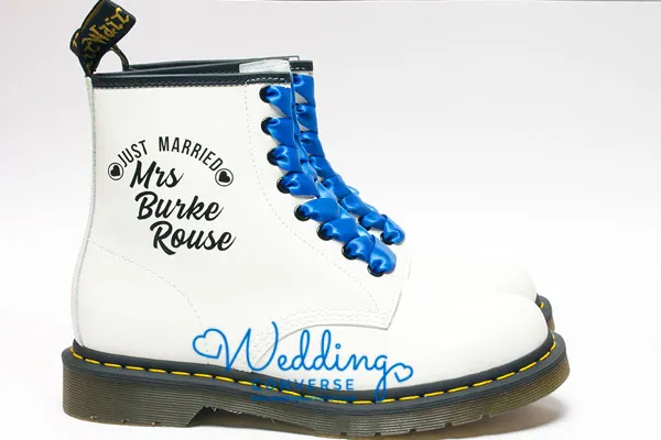 White Bride Dr Martens Just Married Design