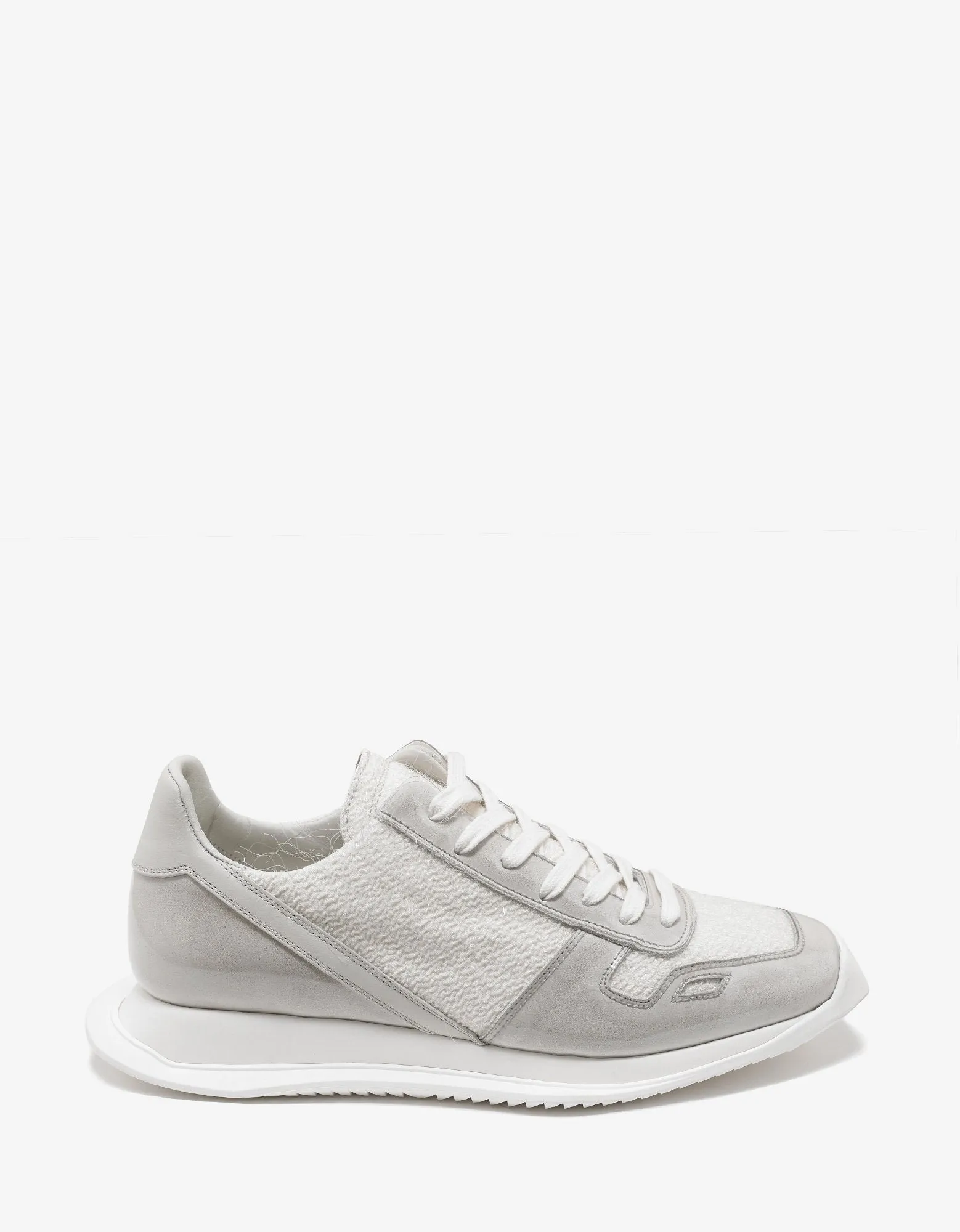 White Panelled Running Trainers