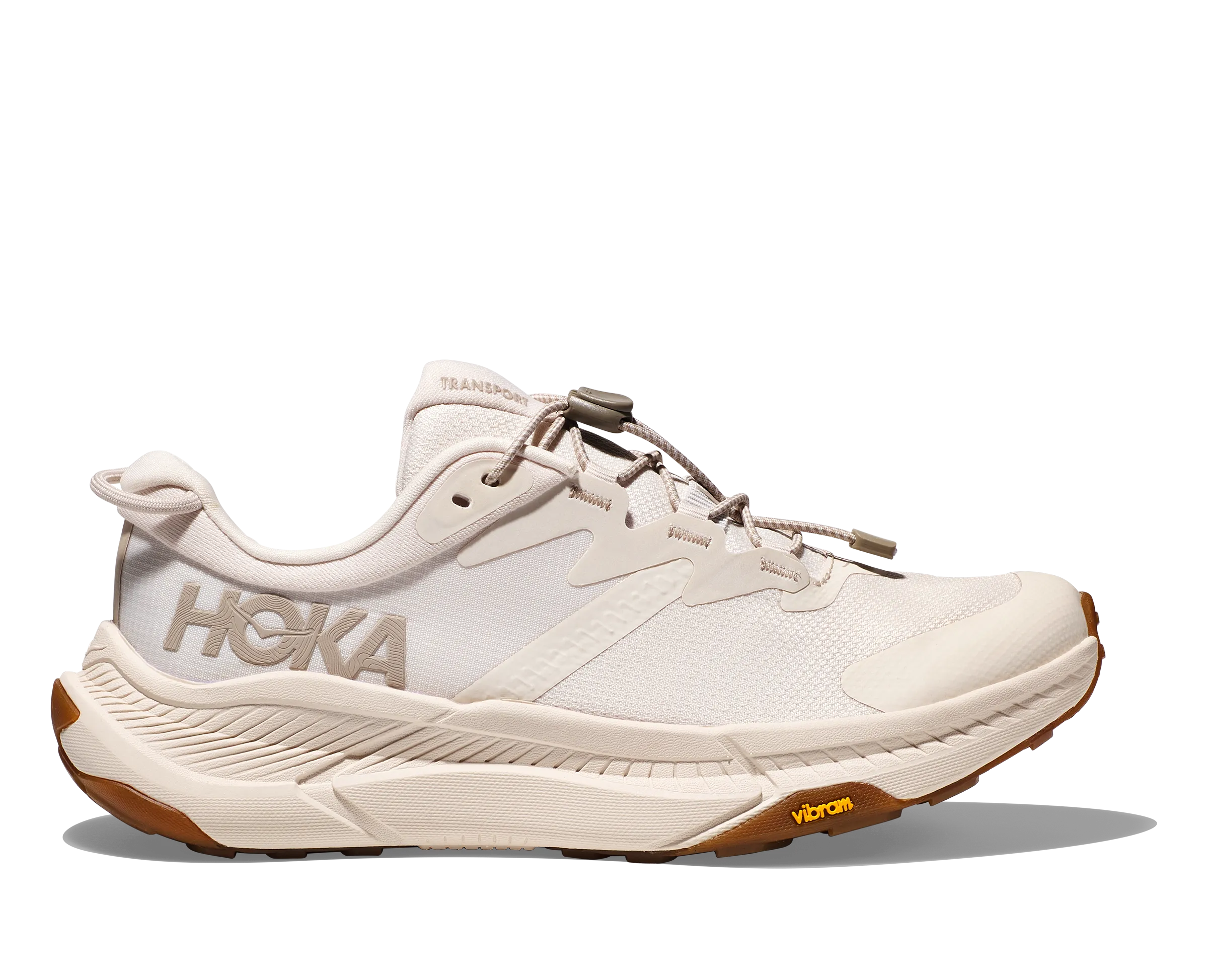 Women's Hoka Transport Color: Eggnog/Eggnog