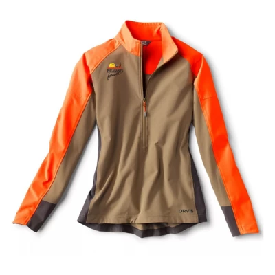 Women's Orvis Pheasants Forever Pro LT Shoftshell 1/2 Zip Pullover